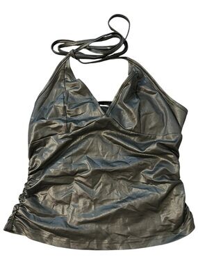 Cider gray backless blouse, size S